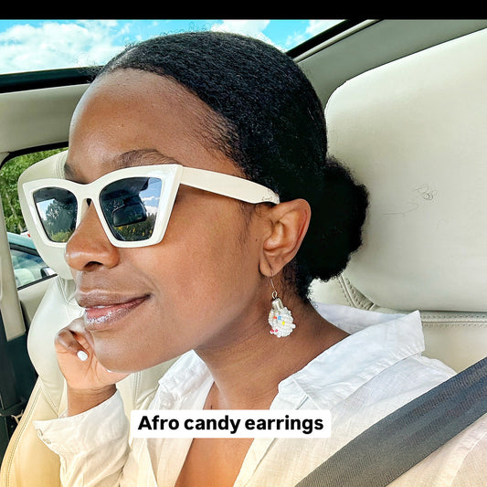 Afro candy earrings