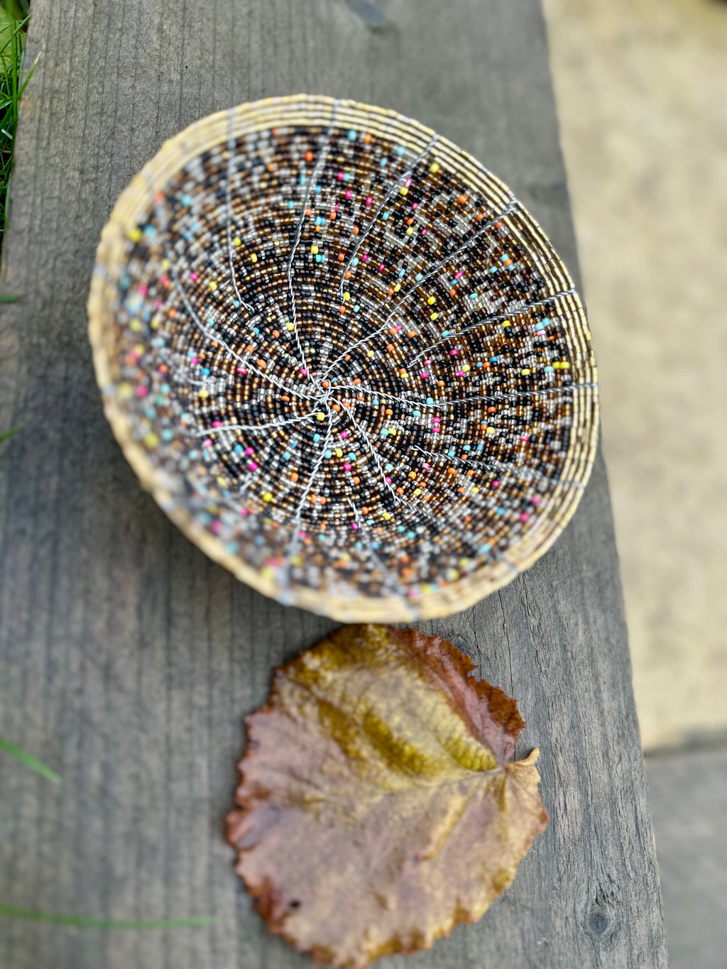 Kashi heritage-beaded bowl