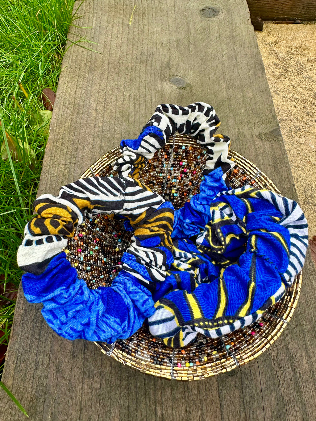 Afro-Scrunchie Blue